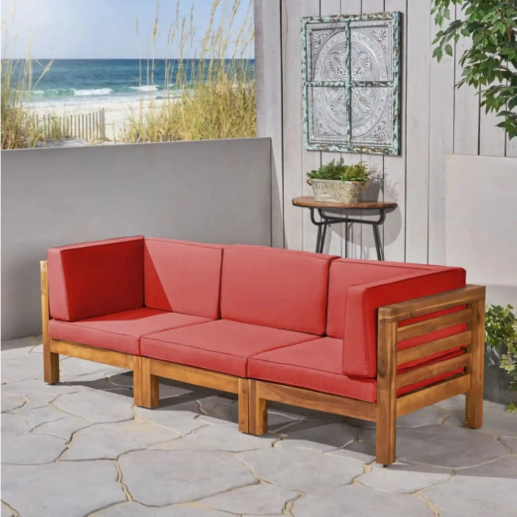 Oana 3 Piece Sofa Set With Water Resistant Cushions