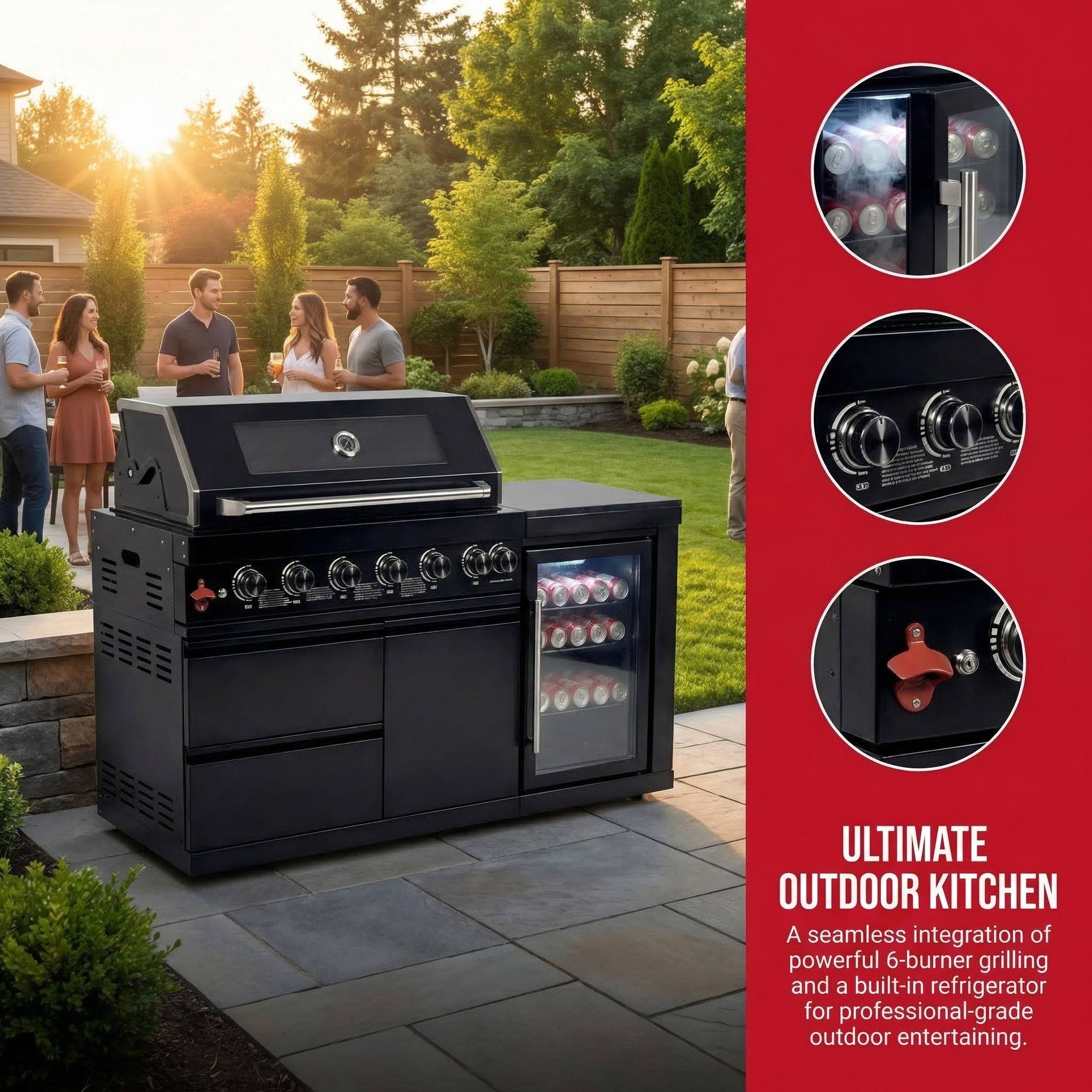 6-Burner Propane Gas Grill