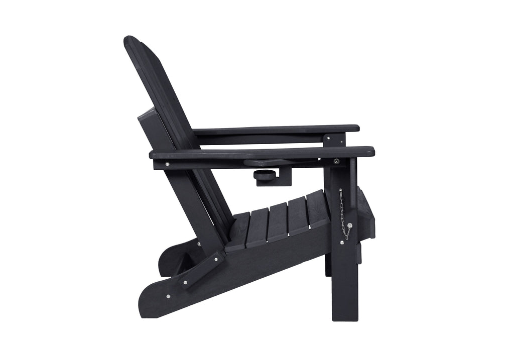 Folding Adirondack Chair with Side Table, 3-Piece Set