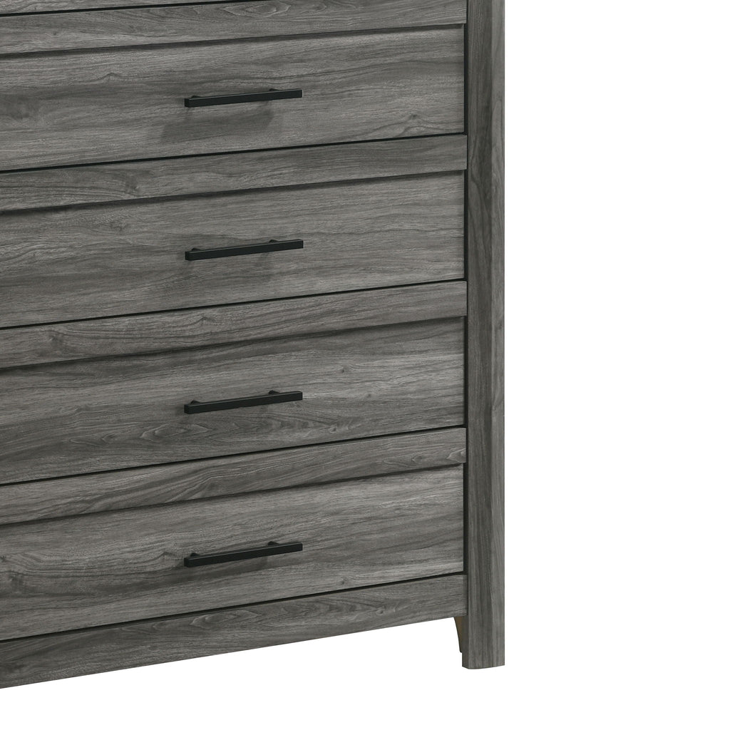 Denver - 5 Drawer Chest - Gray