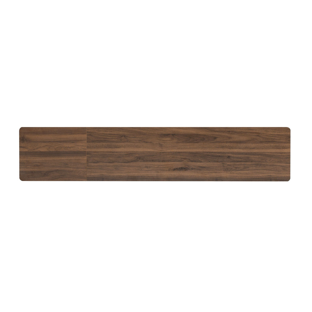 TV Stand For TVs Up To 85" With Soft-Close Doors, Open Shelf, Cable Management - Walnut