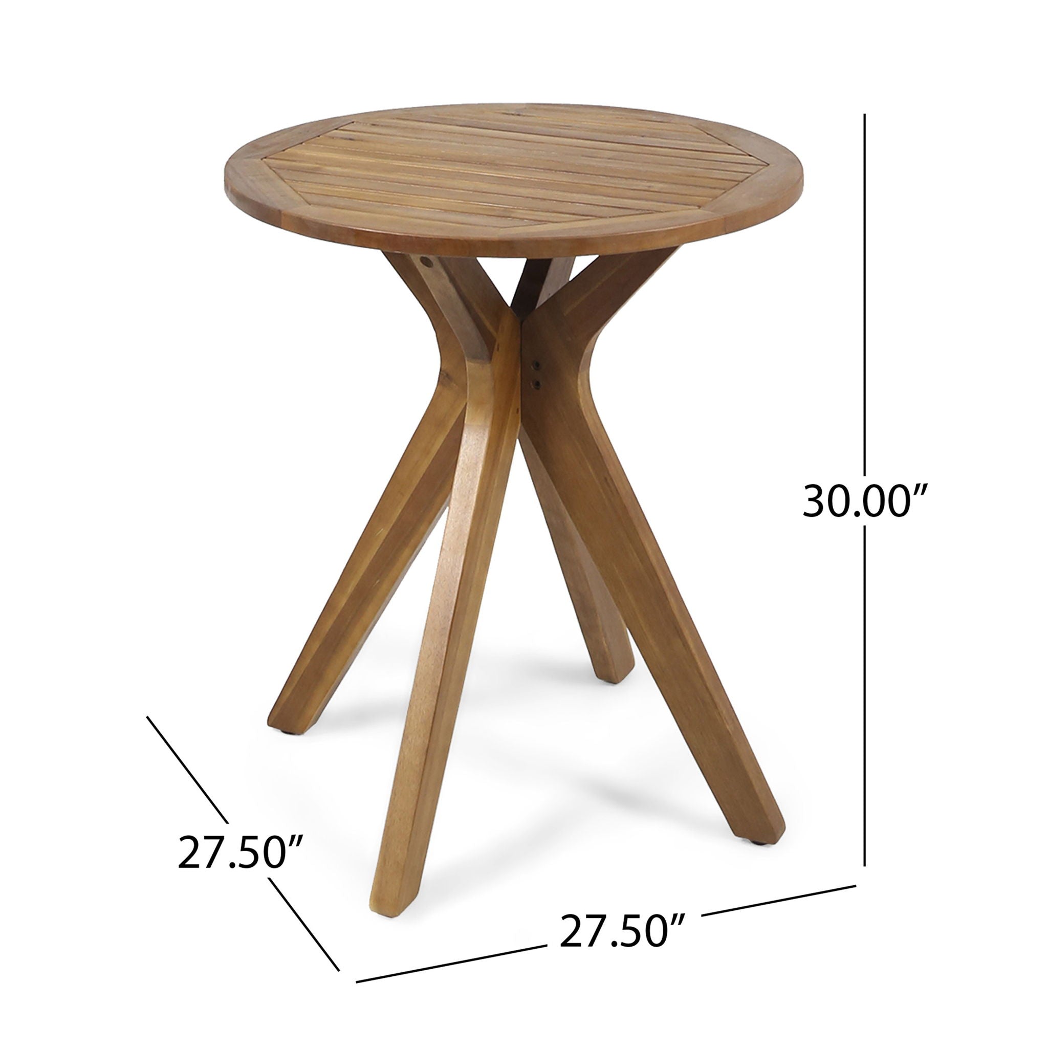 Stamford Outdoor Bistro Table Acacia Wood X-Base Teak