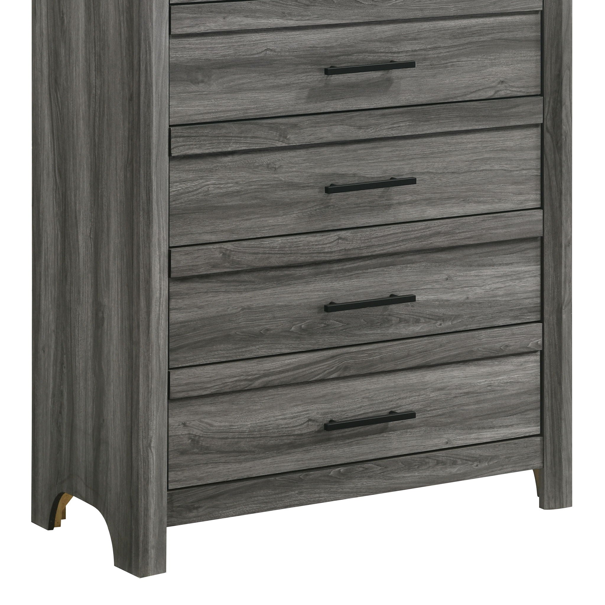 Denver - 5 Drawer Chest - Gray