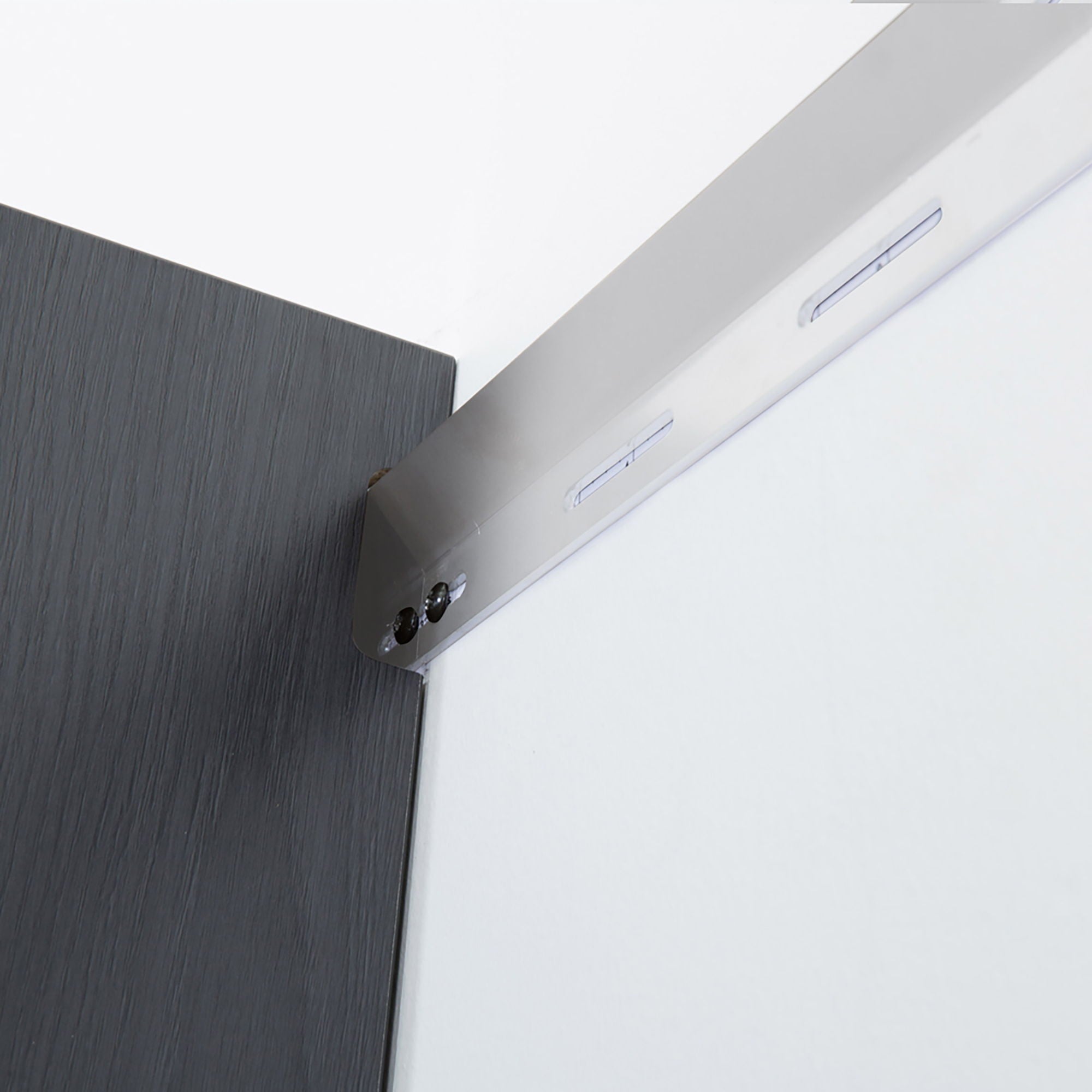 Astro Series - Wall Mounted Storage Cabinet With Soft Closing Drawers - Metallic Gray