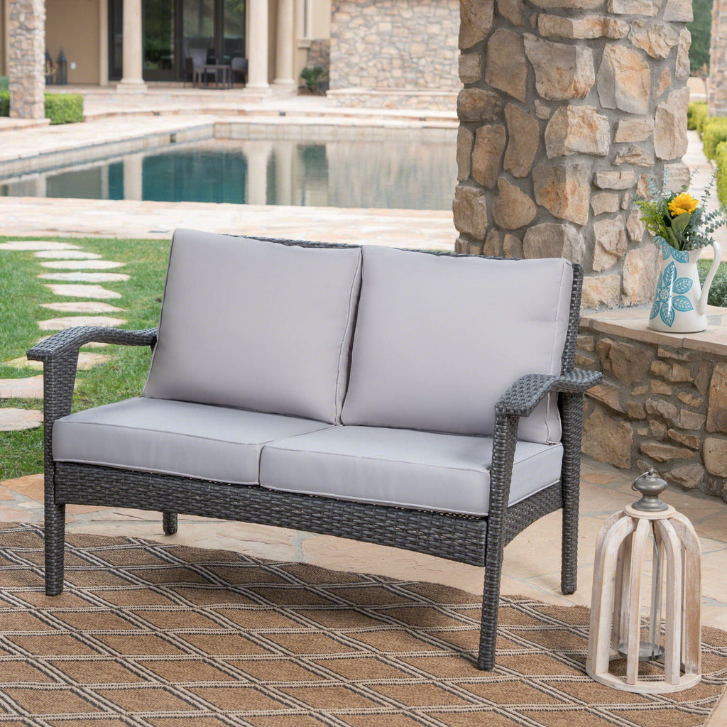 Honolulu Loveseat - Gray / Silver
