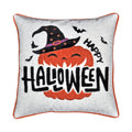 Happy Halloween Pumpkin Witch Throw Pillow Set of 2