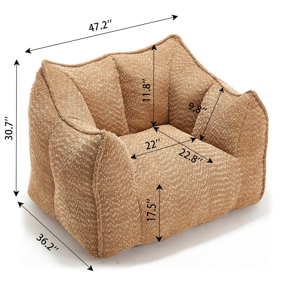 Comfortable Chenille Sofa Chairs With Highly Resilient Foam