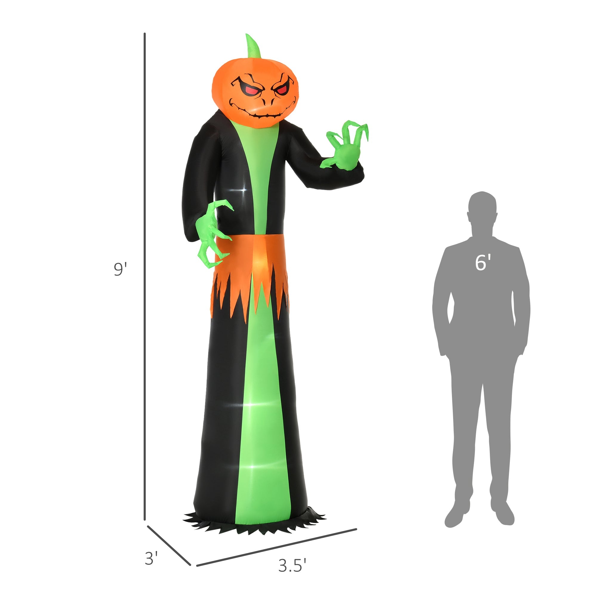 Halloween Inflatable Outdoor Decorations Pumpkin Head Ghost