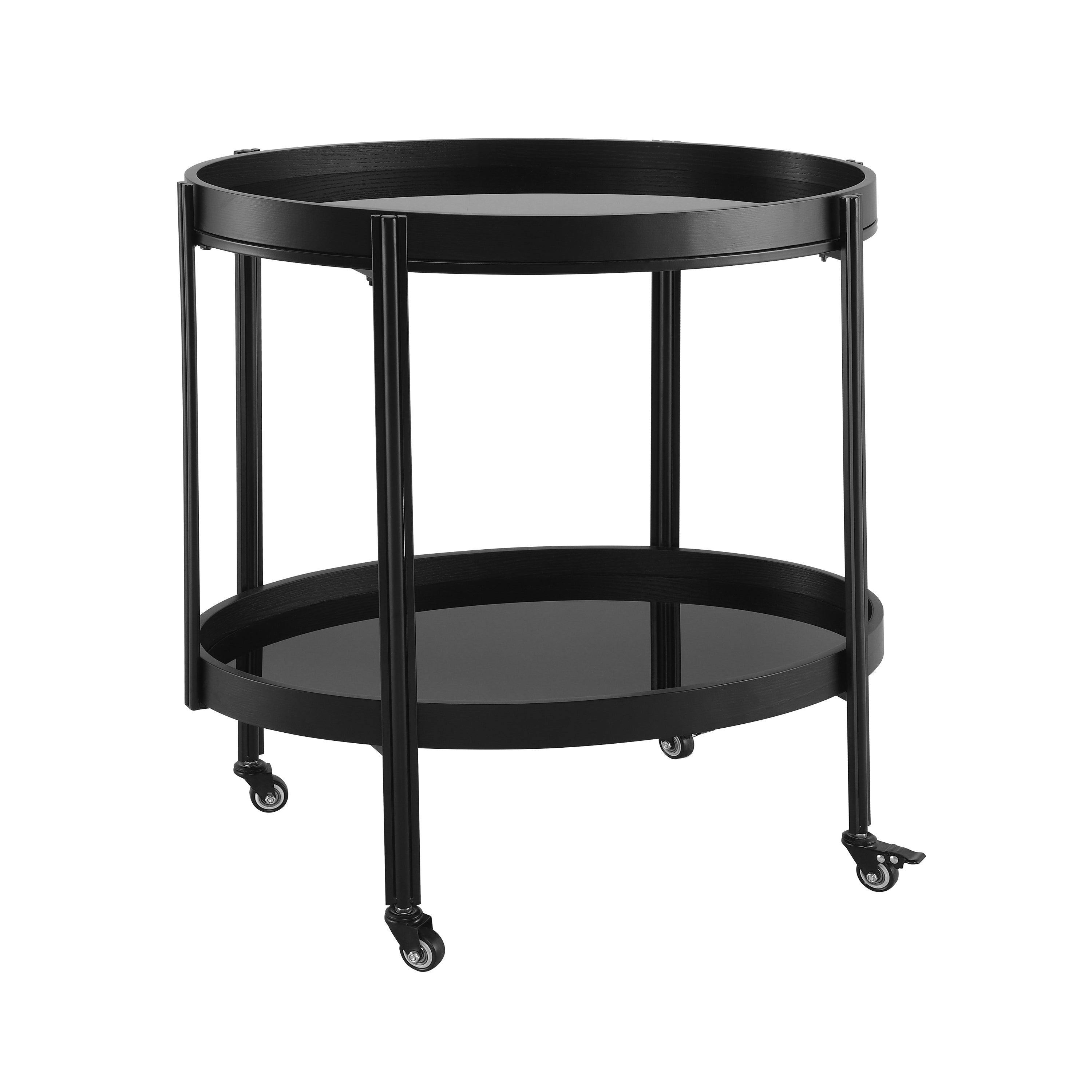 Oval Kitchen Island & Bar Cart