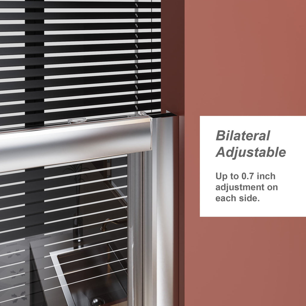 Single Sliding Shower Door With Handle - Chrome