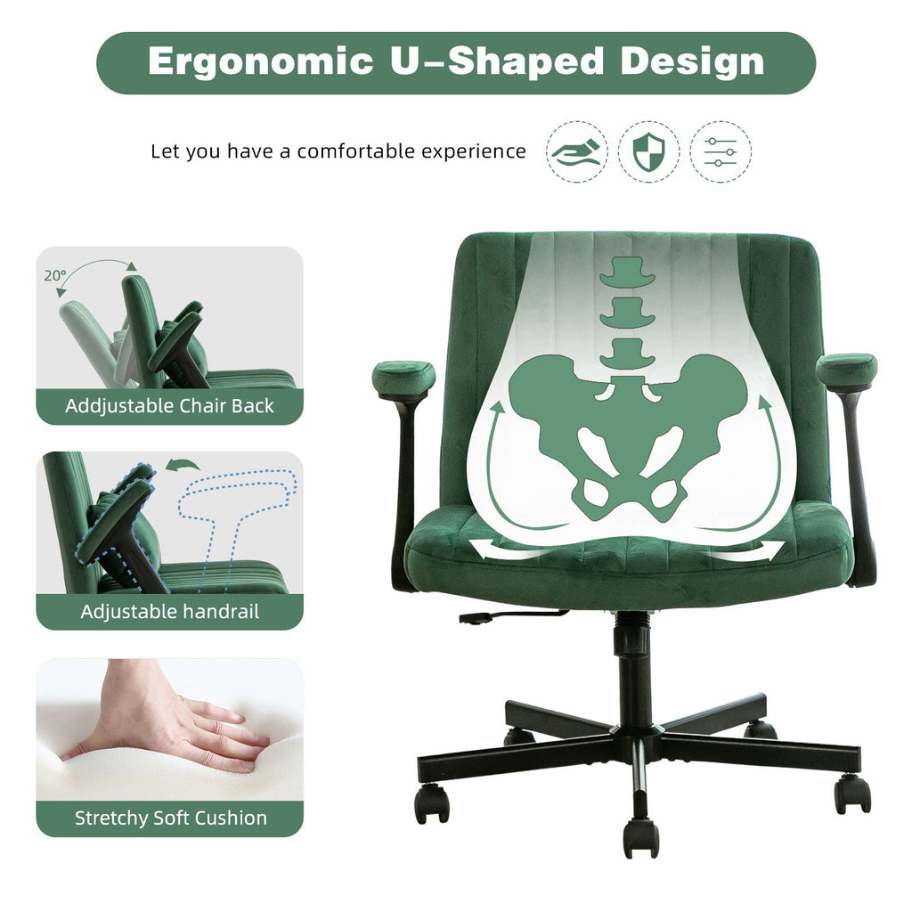 Criss Cross Armrest Office Chair With Wheels