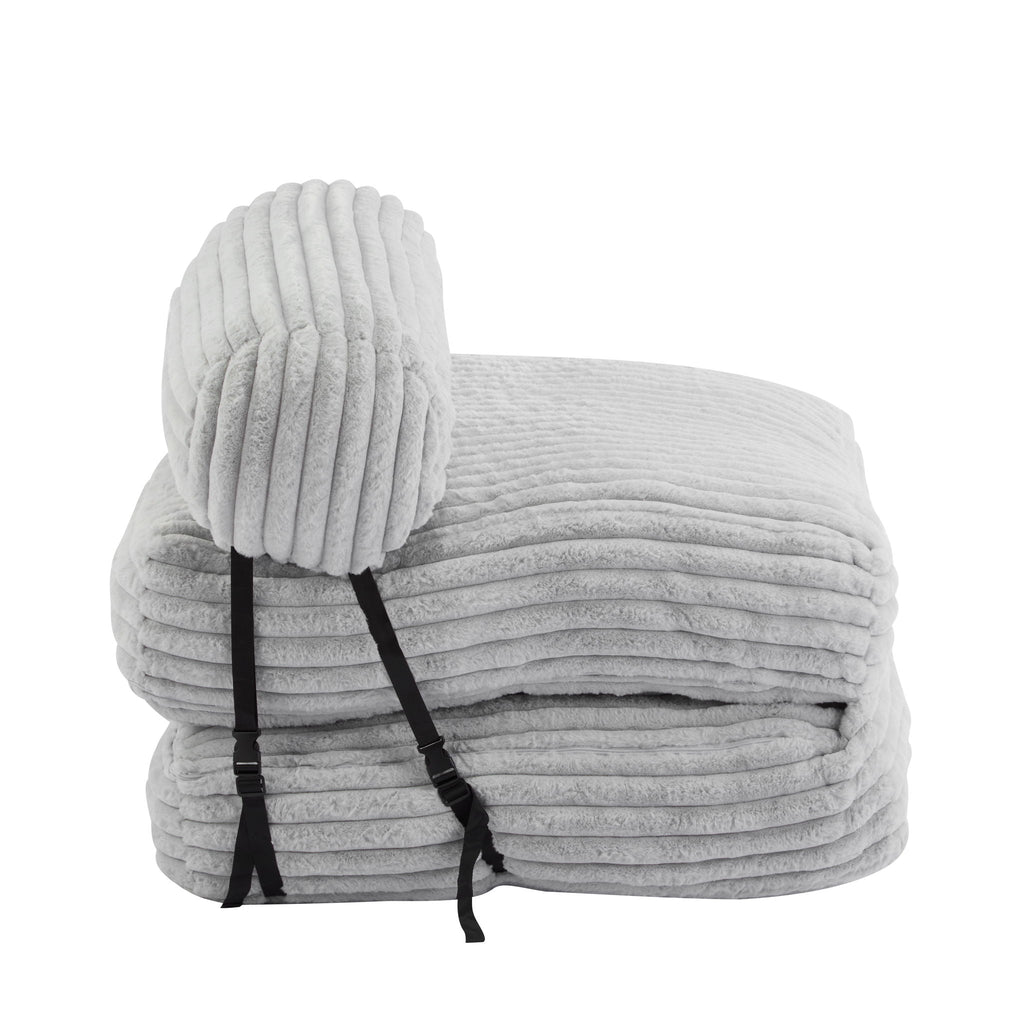 Latina Indoor Foldable Bean Bag Lounge Chair - Light Gray