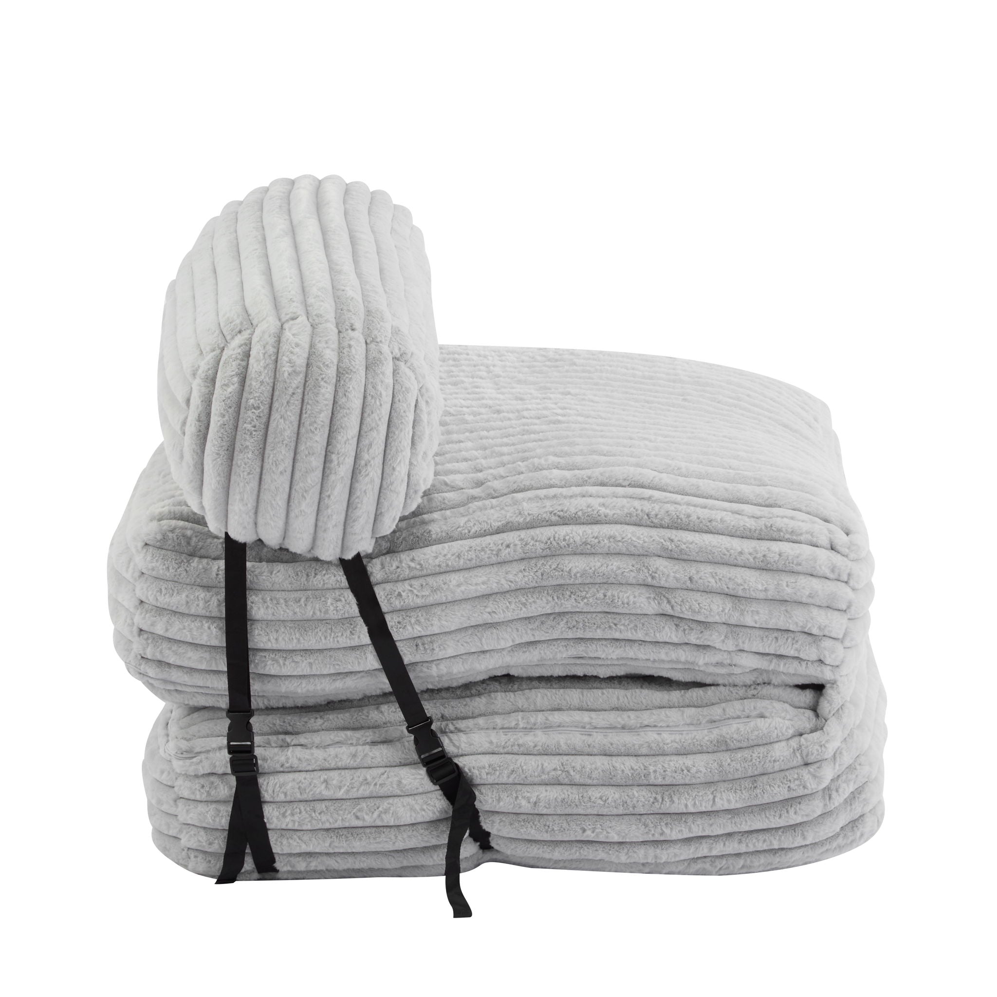 Latina Indoor Foldable Bean Bag Lounge Chair - Light Gray