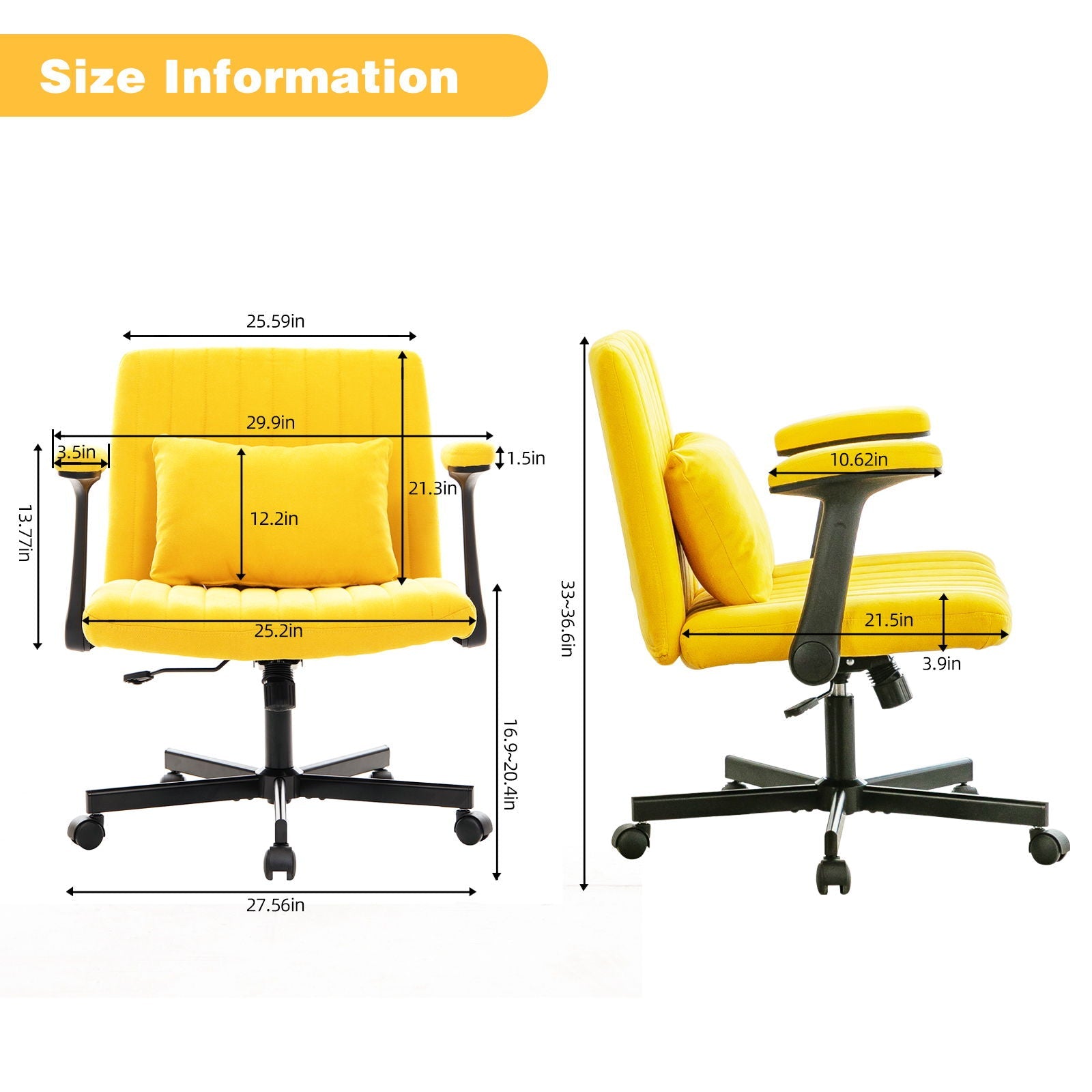 Criss Cross Armrest Office Chair With Wheels