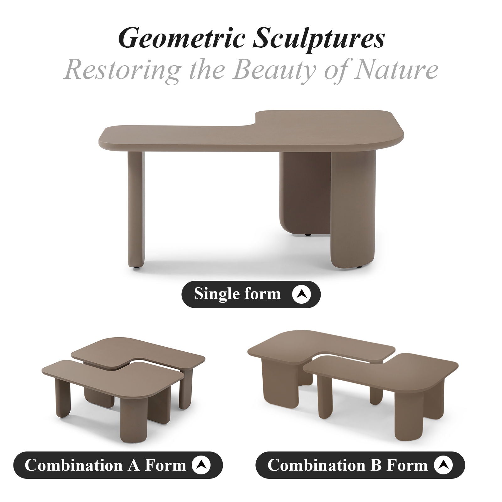 L-Shape Coffee Table For Living Room