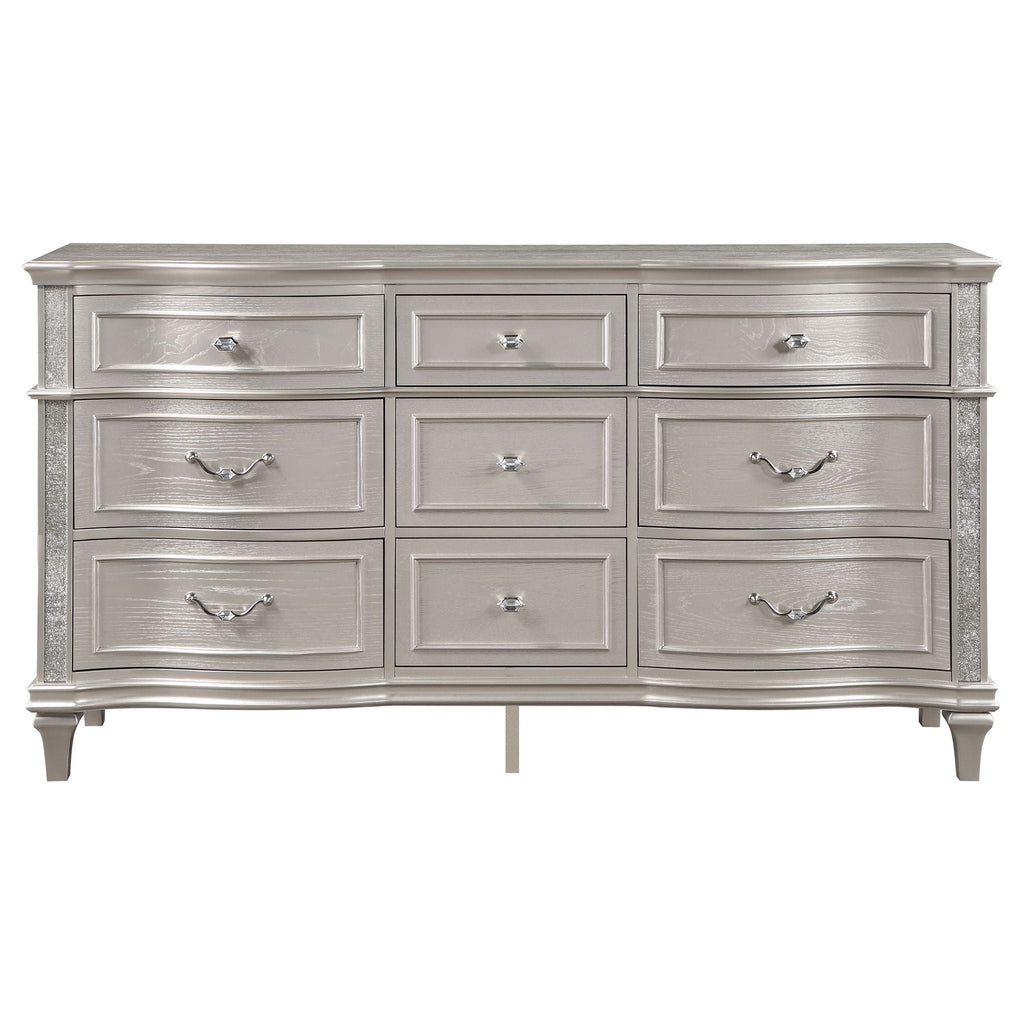 Katerina - 9 Drawer Dresser With Removable Jewelry Tray - Oak