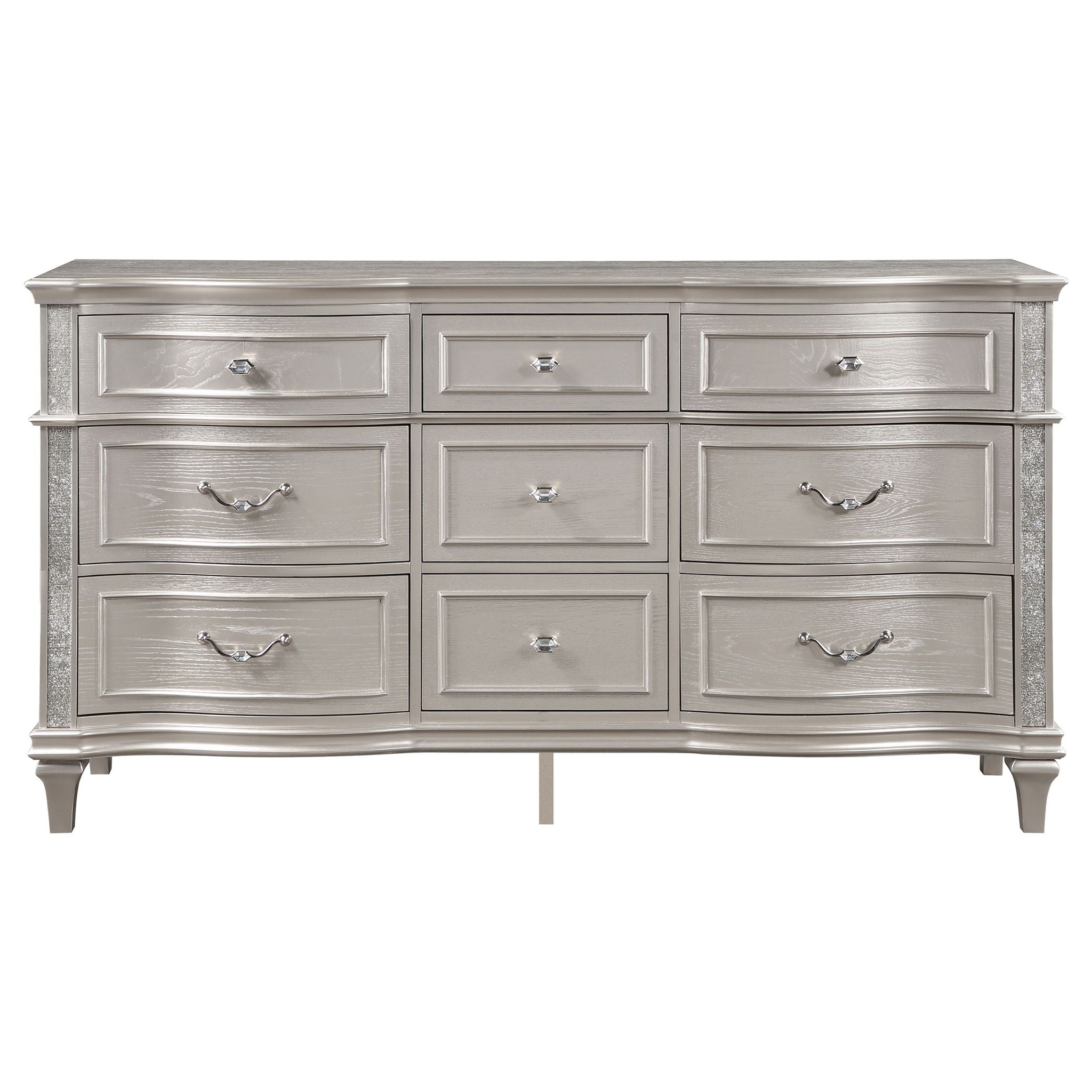 Katerina - 9 Drawer Dresser With Removable Jewelry Tray - Oak