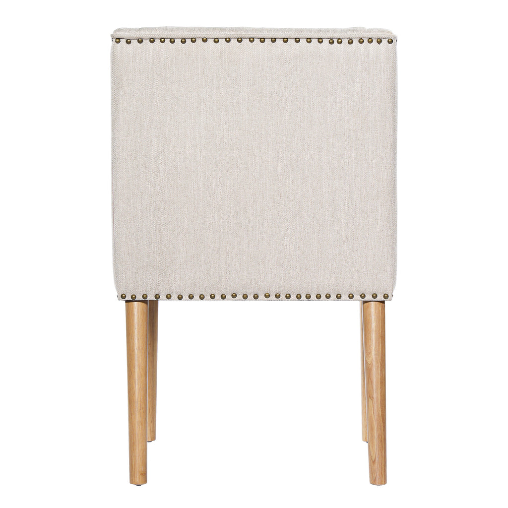 Light Luxury Rivet Upholstered Dining Chair Set of 2