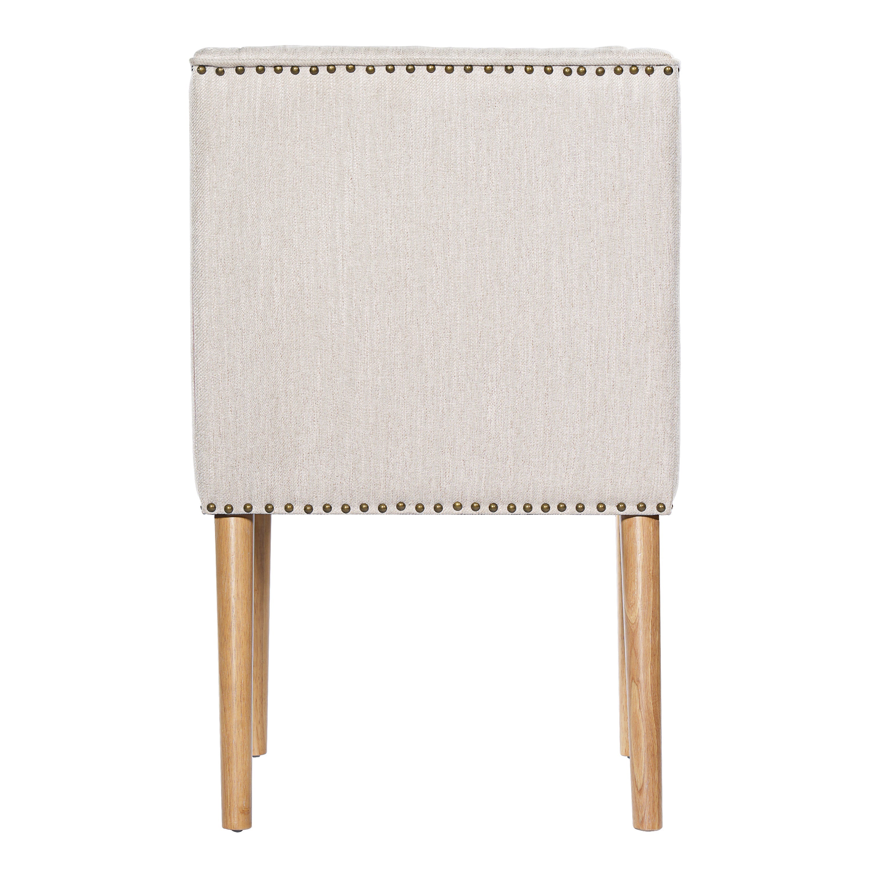 Light Luxury Rivet Upholstered Dining Chair Set of 2