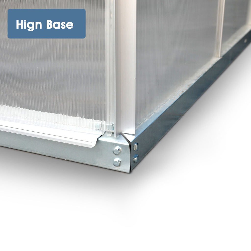 Walk-In Polycarbonate house & Roof Vent, Sliding Doors, Aluminum Hobby Hot House For Outdoor