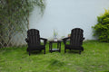 Folding Adirondack Chair with Side Table, 3-Piece Set