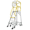 Heavy Duty Aluminum Rolling Platform Ladder with Steps