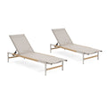 Hargrove Outdoor Patio Aluminum Chaise Lounge Set of 2