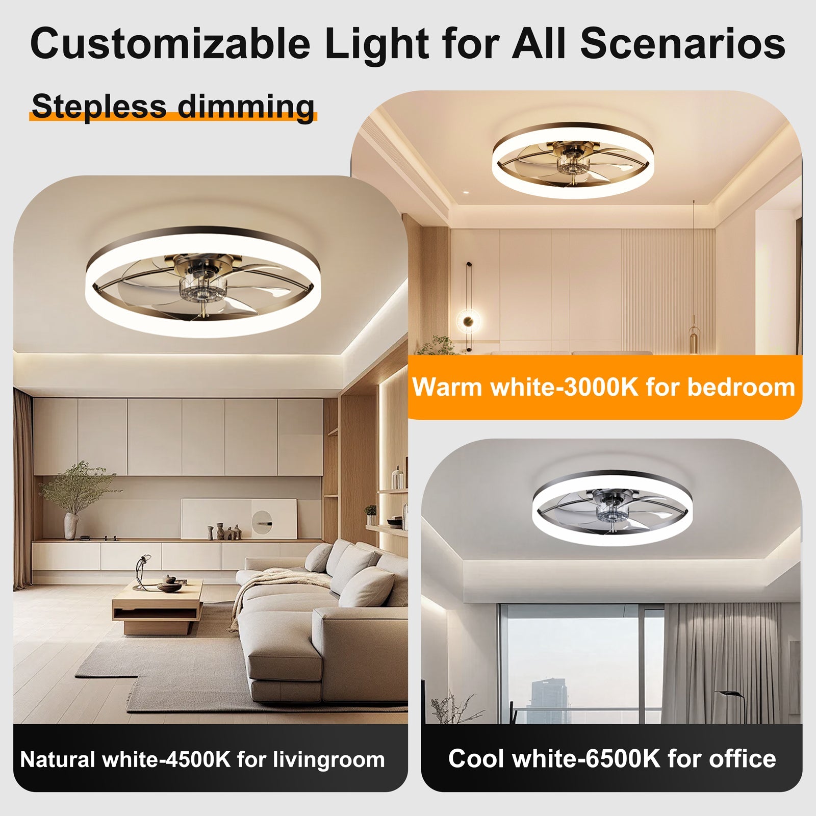 Ultra-Thin Modern LED Ceiling Fan