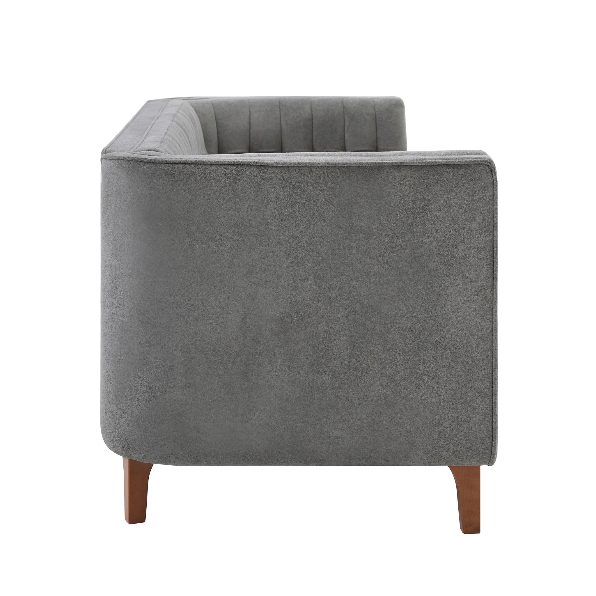 Modern 3 Seater Sofa Upholstered Couch with Curved Armrests