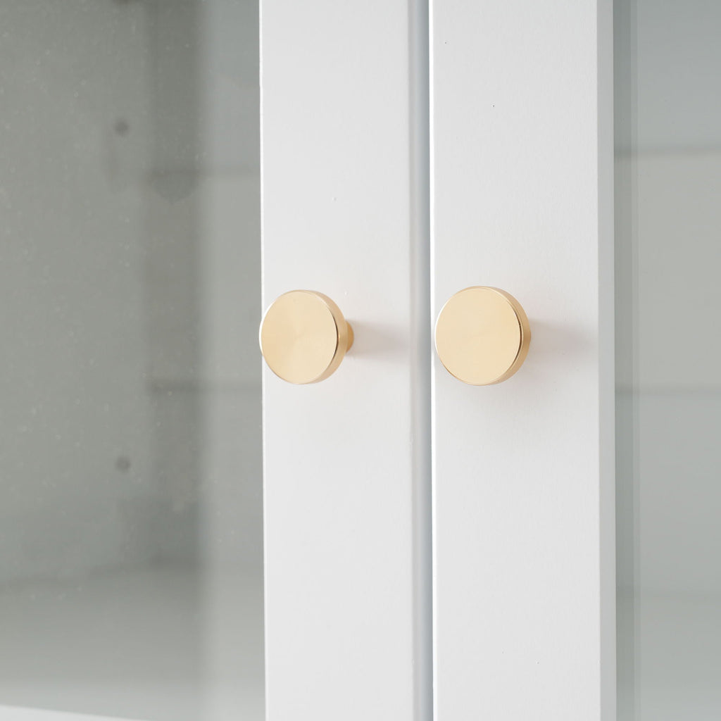 Freestanding Tall Bathroom Cabinet With Adjustable Shelves, Drawers, Soft Close Glass Doors