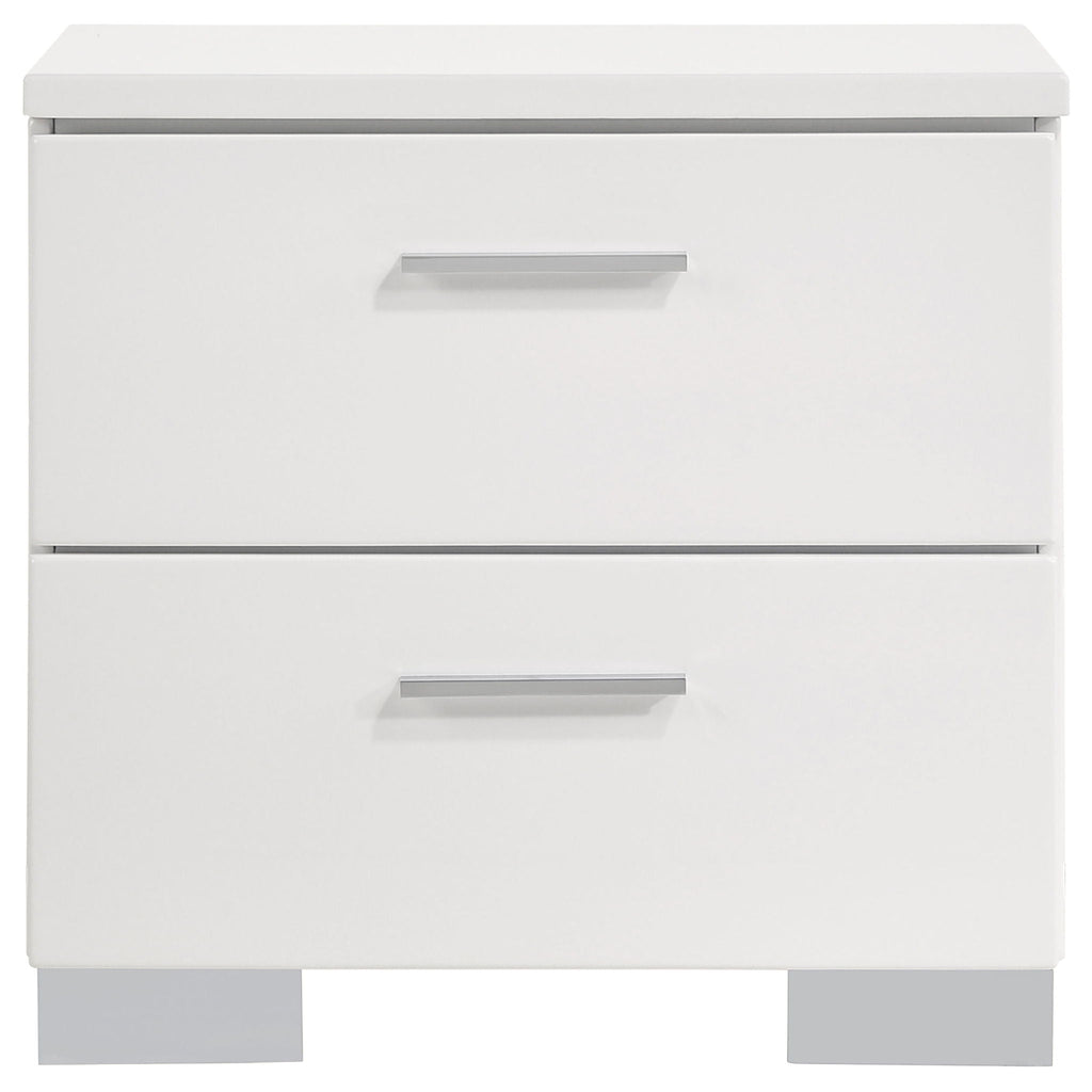 Dulcey - 2 Drawer Nightstand - Gloss White