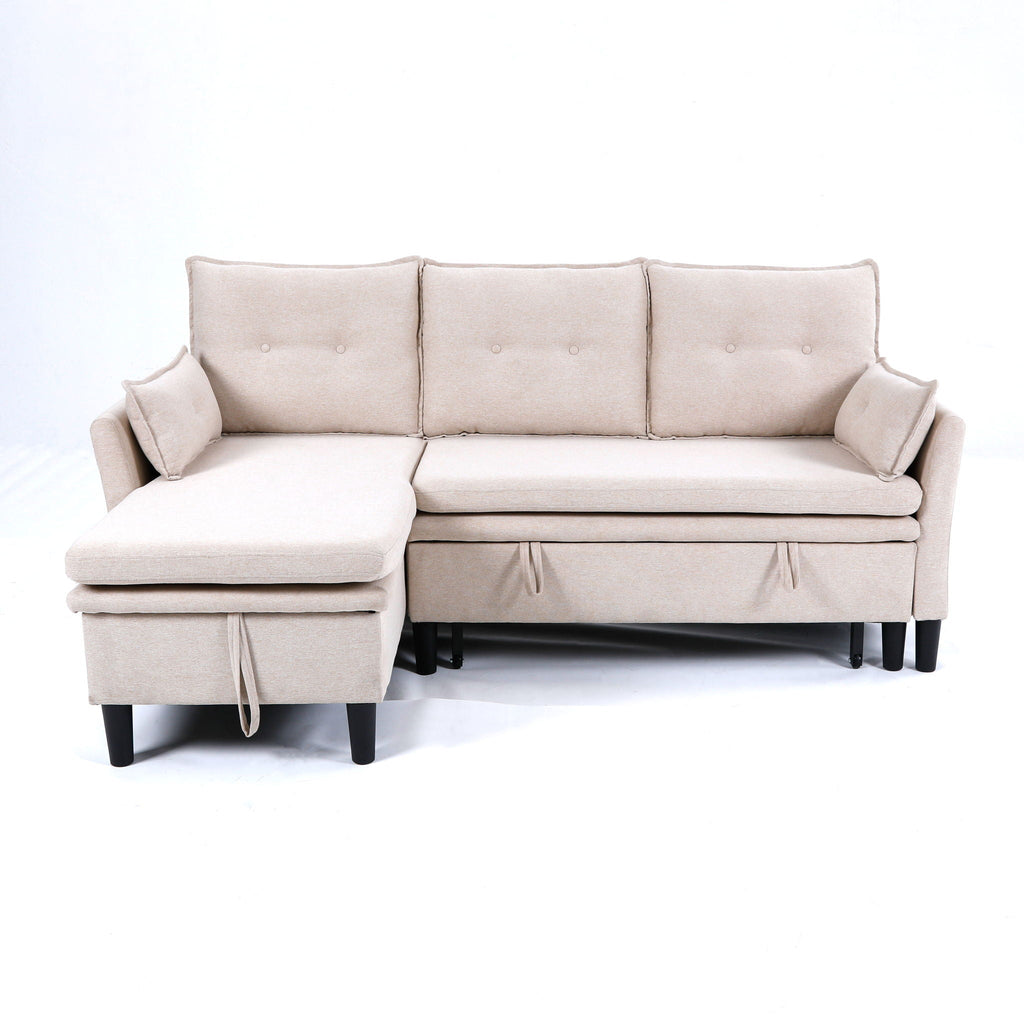 L-Shaped Reversible Chaise Sectional Sofa With Storage