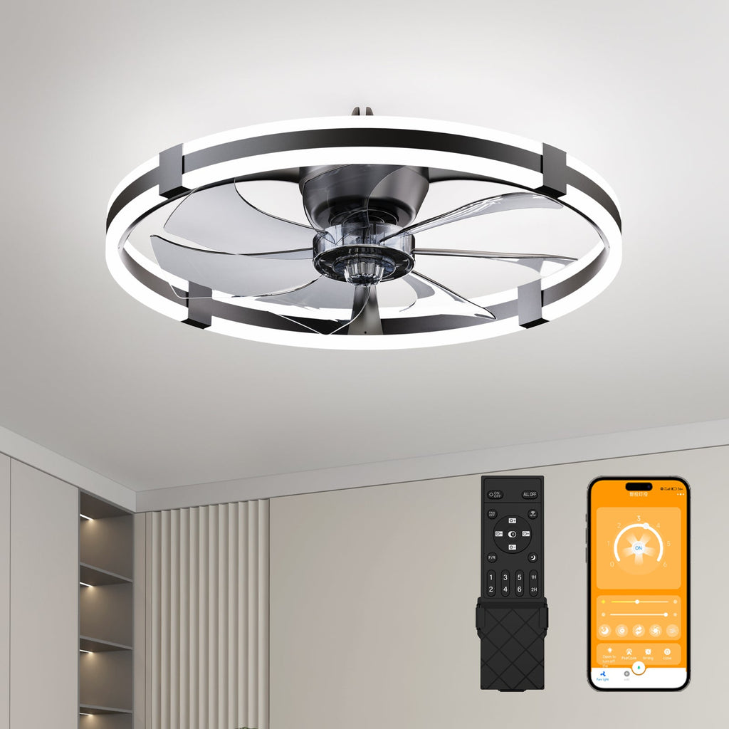 23.6'' LED Ceiling Fan Light with Remote and DC Motor