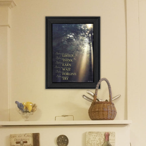 "Before You" Framed Wall Art by Lori Deiter | Sentimental Quote Print, Black Frame