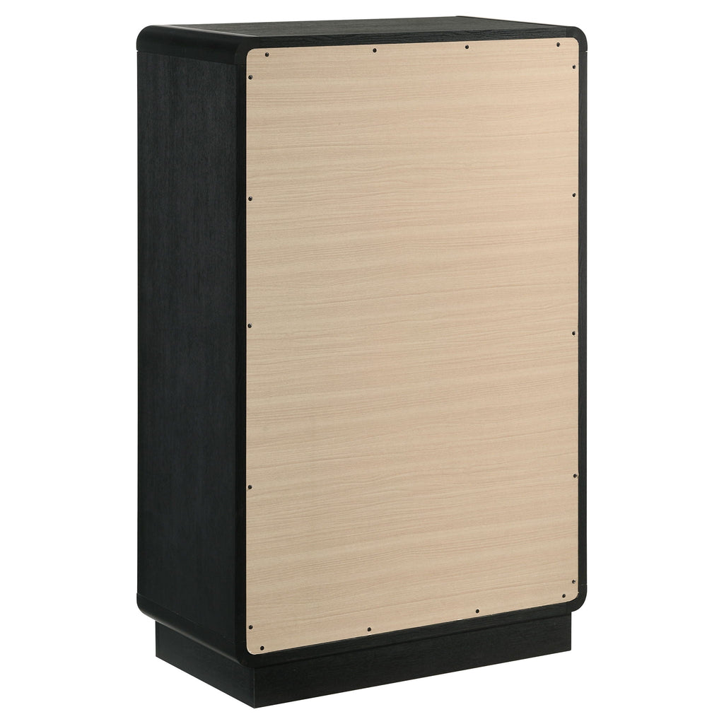 Burton - 5 Drawer Chest Of Drawers - Black