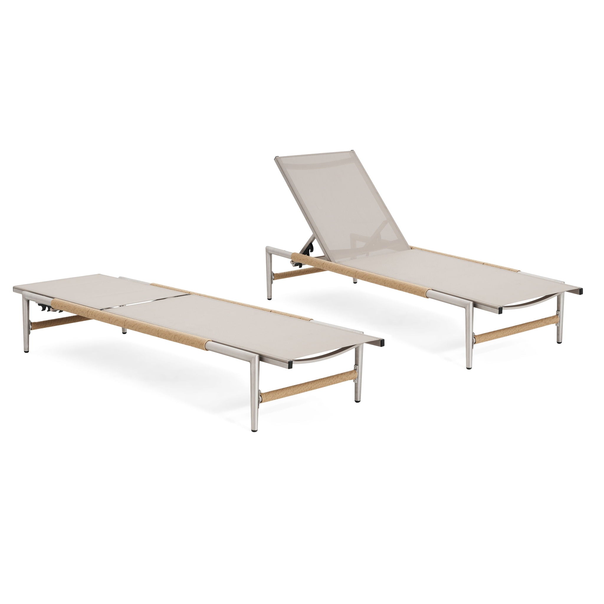 Hargrove Outdoor Patio Aluminum Chaise Lounge Set of 2