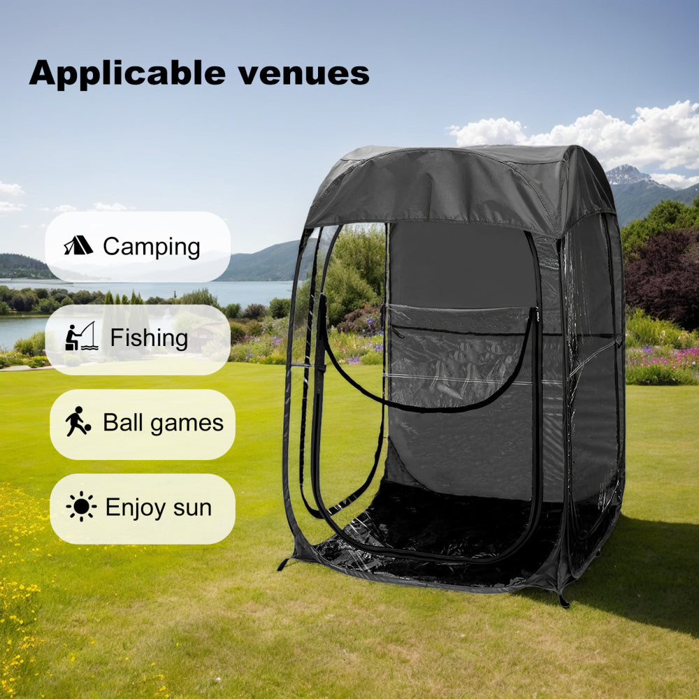Pop-Up Sports Shelter Tent | Windproof & Waterproof Portable Canopy for Fishing, Camping & Outdoor Events
