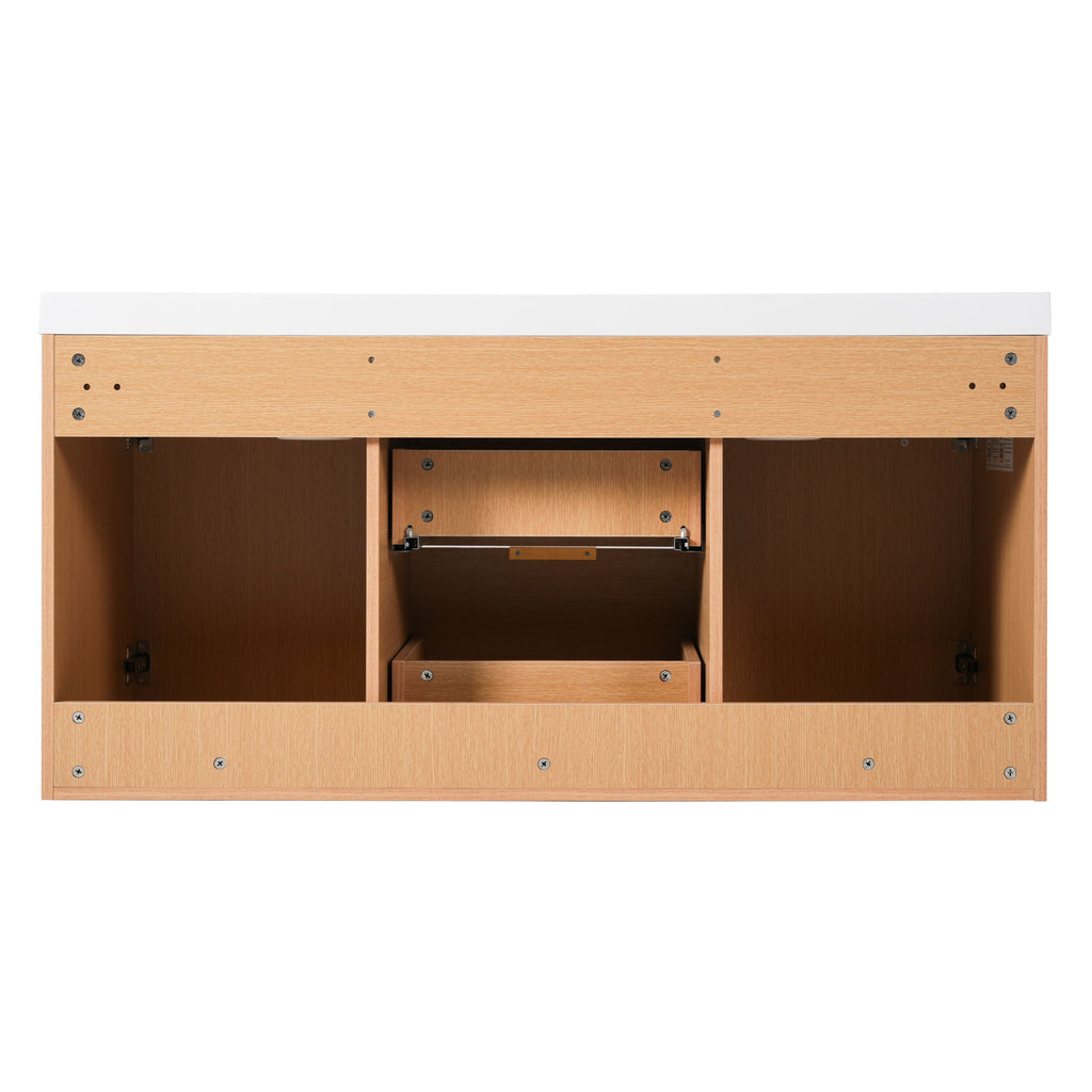 Modern Wall Mounted Bathroom Vanity, Soft Close Doors