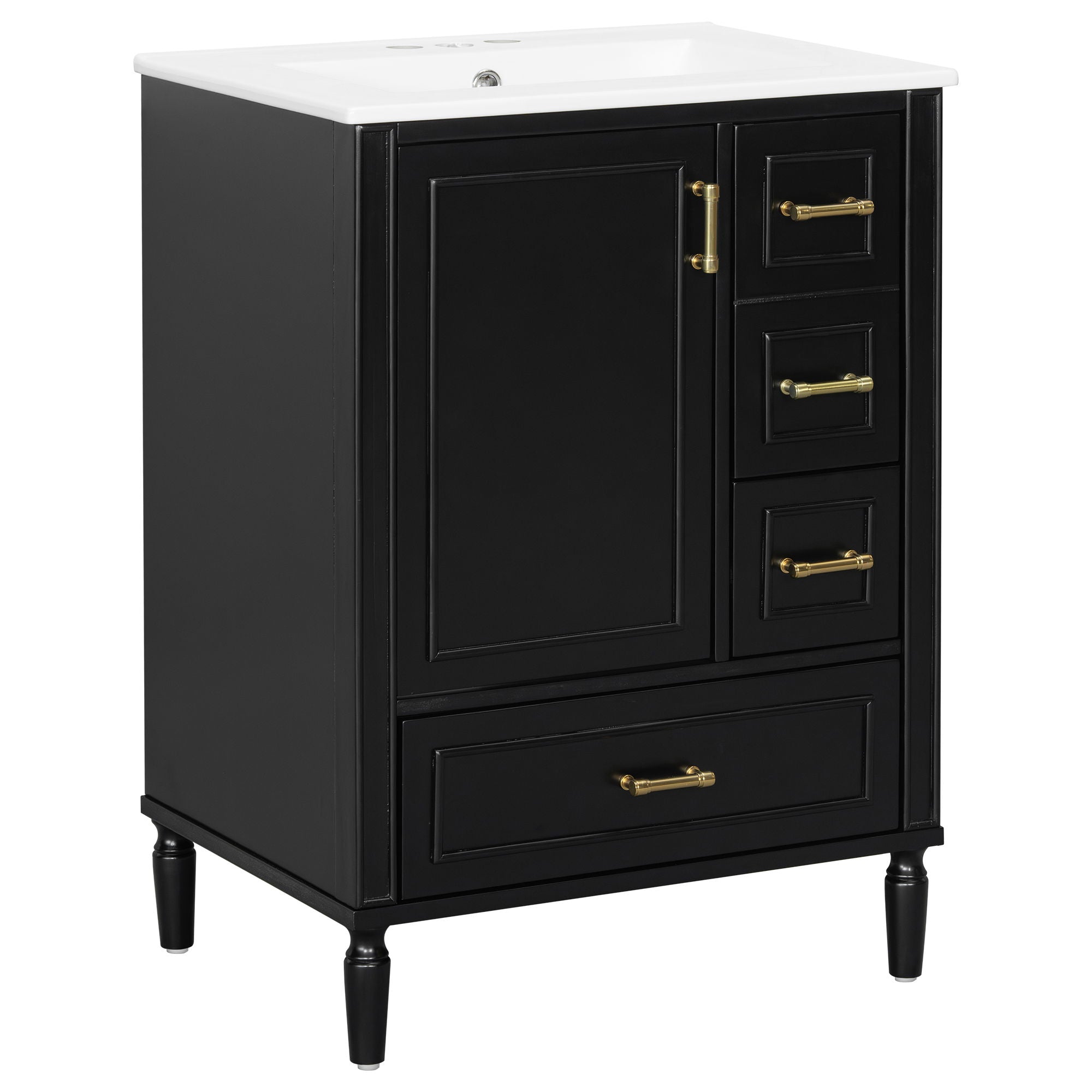 Traditional Bathroom Vanity Set With Soft Close Doors