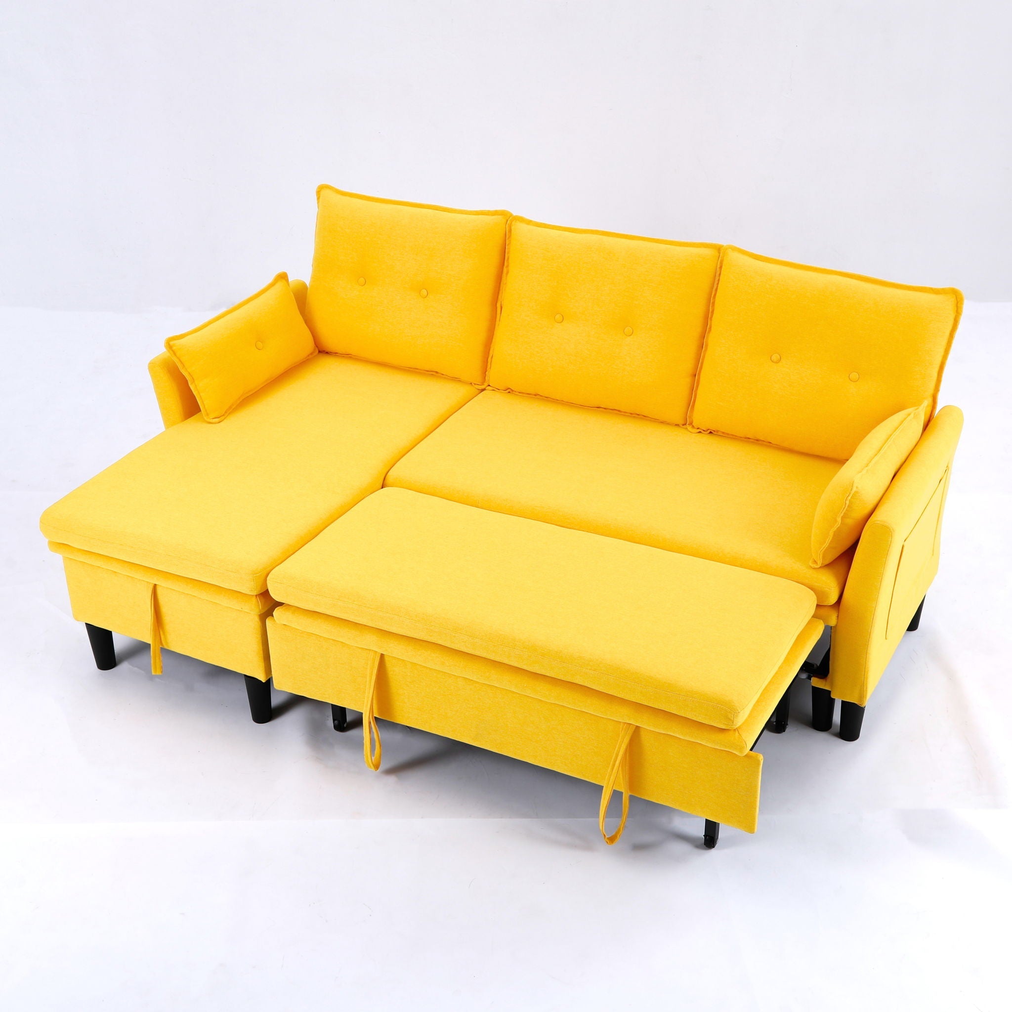 L-Shaped Reversible Chaise Sectional Sofa With Storage