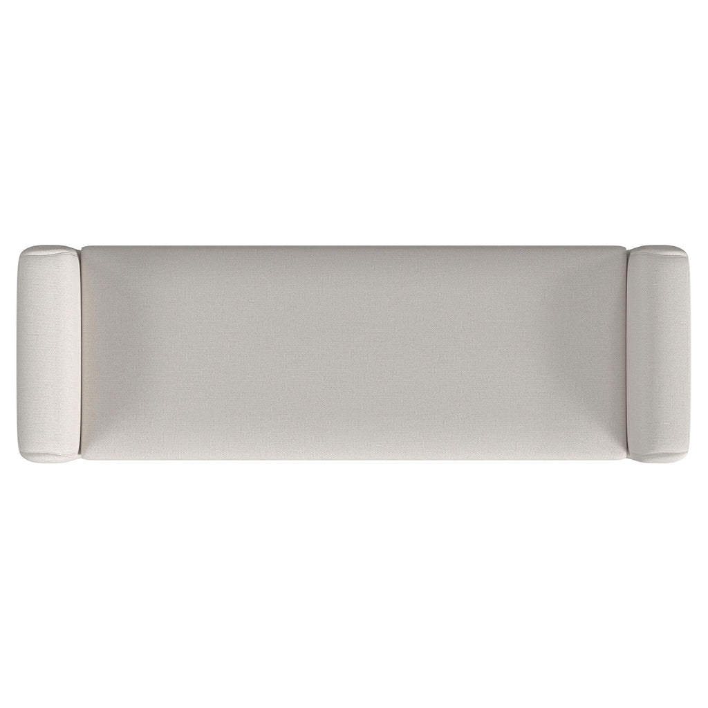 Hollis - Upholstered Accent Bench With Armrests Seating - Vanilla White