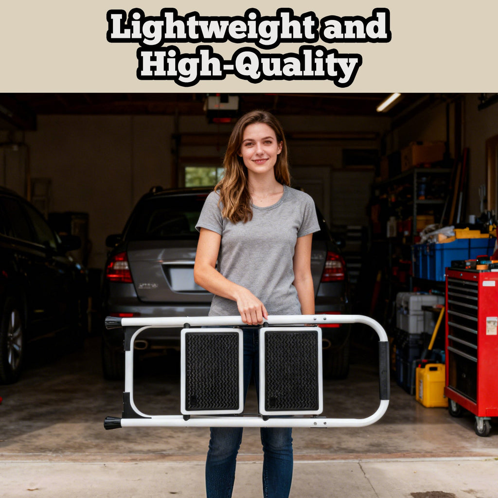 2 Step Ladder Folding Step Stool with Anti-Slip Wide Pedal