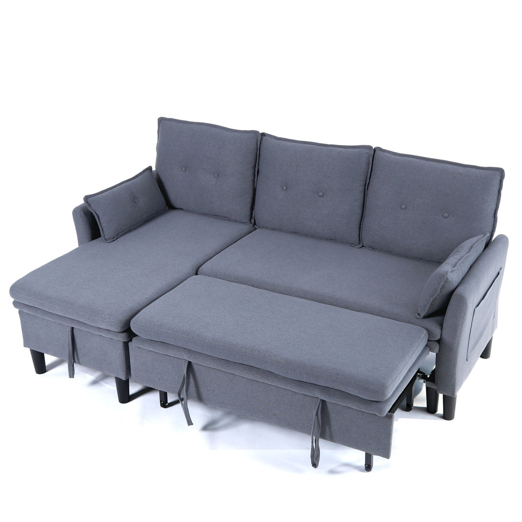 L-Shaped Reversible Chaise Sectional Sofa With Storage