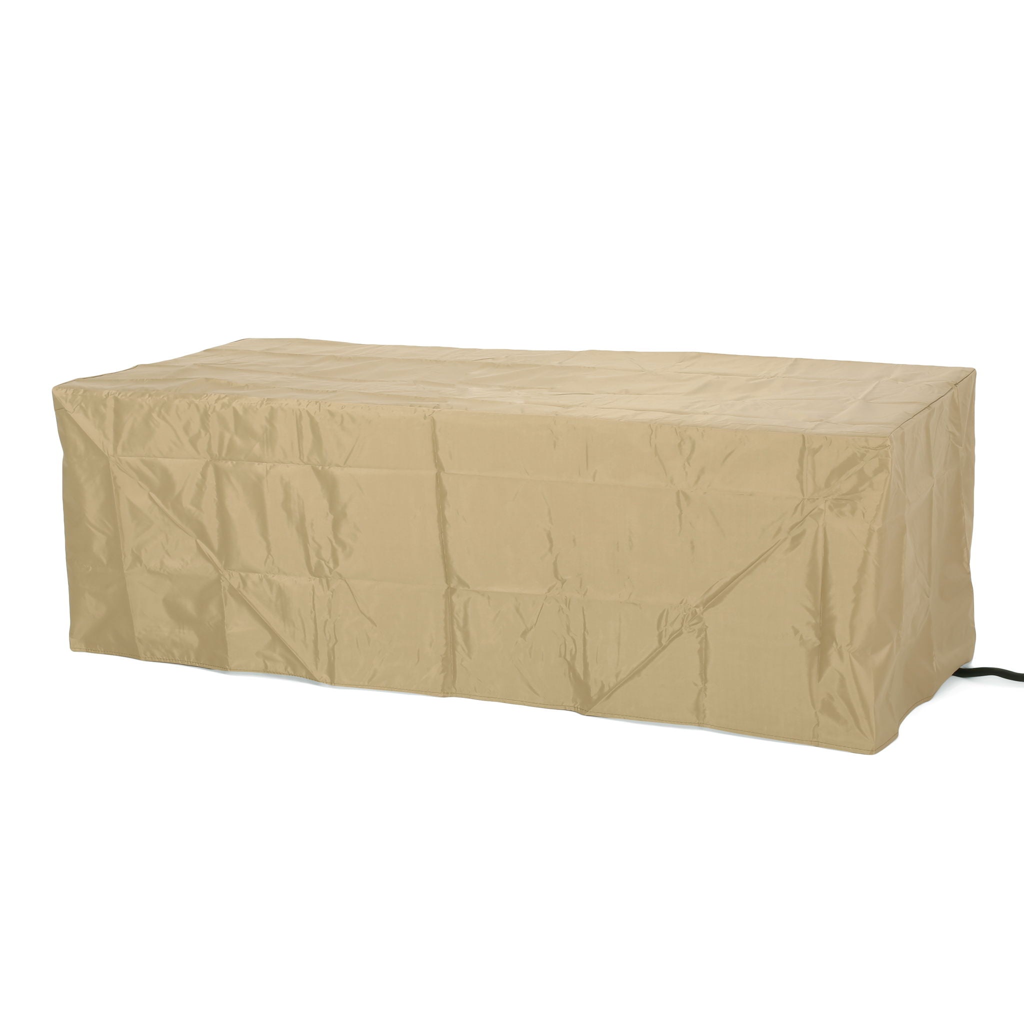 Outdoor Patio Rectangle Gas Burning Fire Pit - Wood Pattern