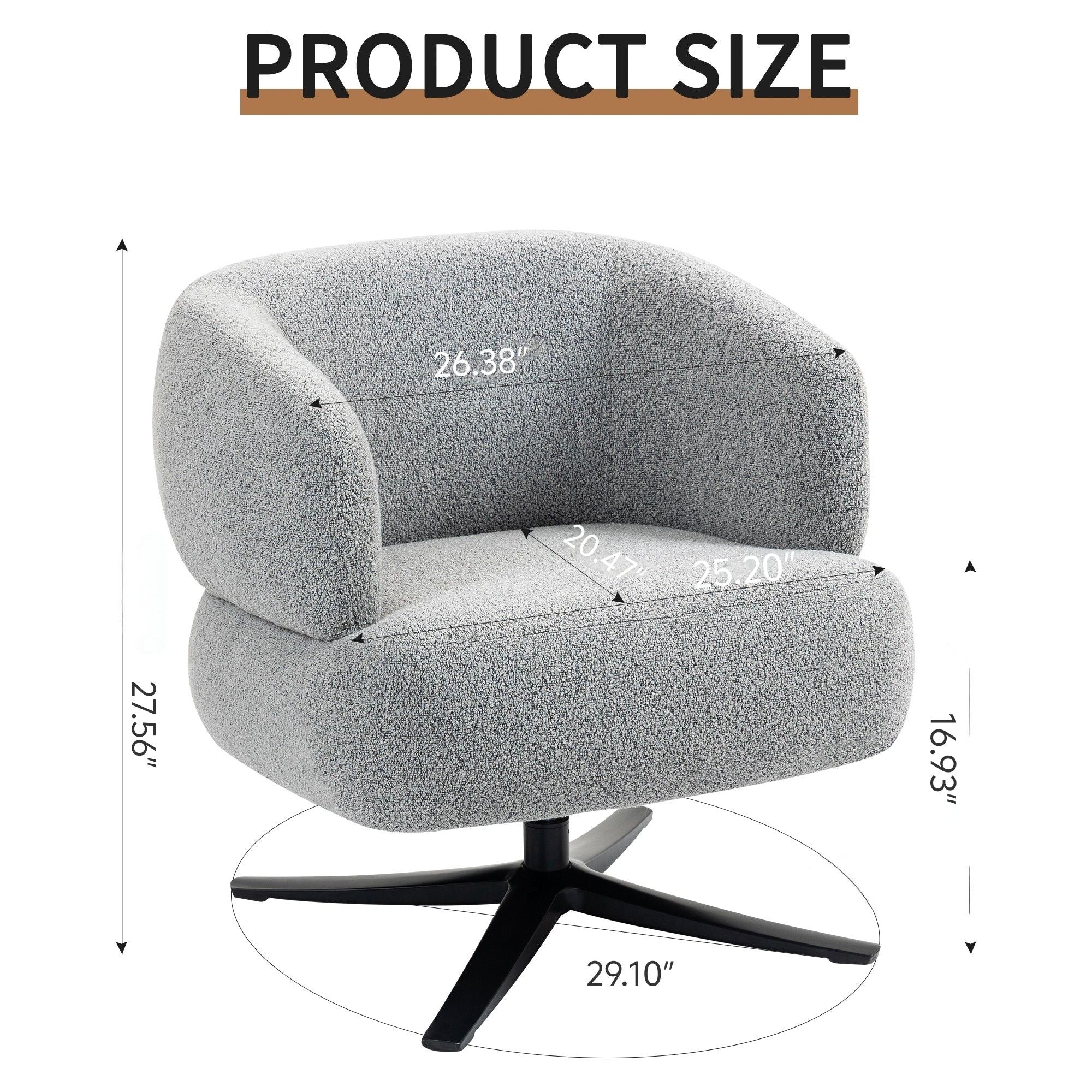 Cuddle Style Leisure Swivel Sofa Chair