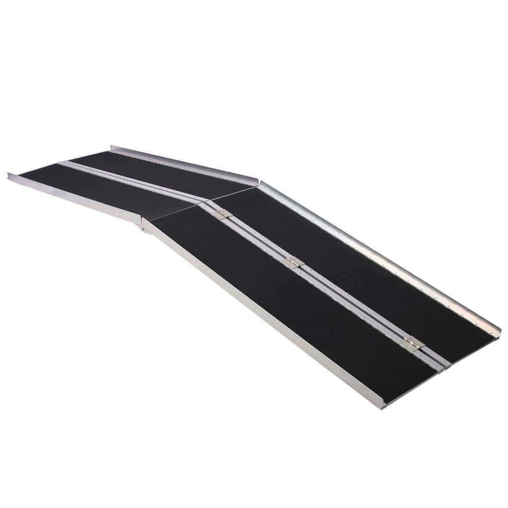 Portable And Foldable Wheelchair Ramp With Non-Skid Surface