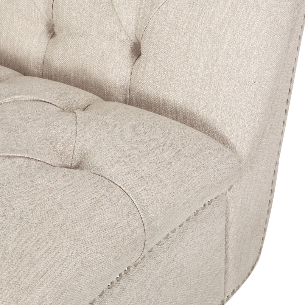 Chaise Lounge With Button Tufted Diamond Stitch