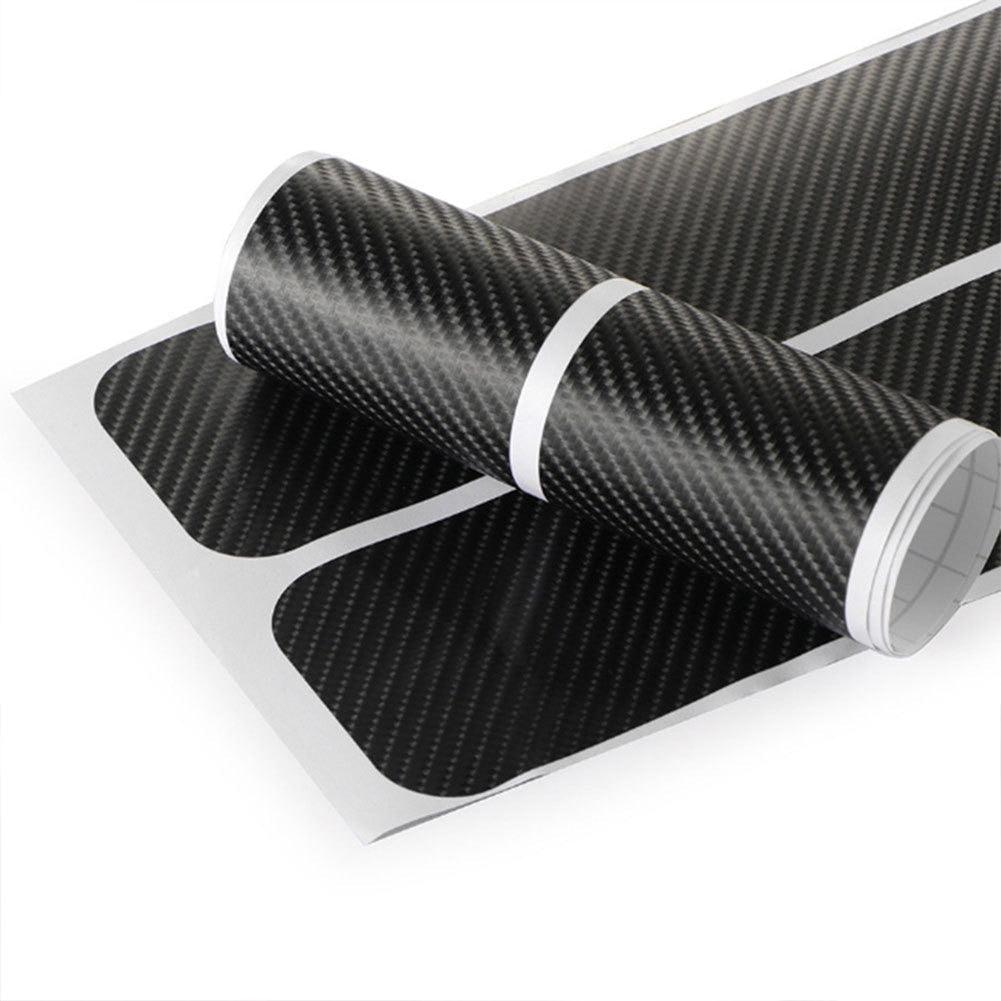 4PCS Car Stickers Universal Sill Scuff Anti Scratch Carbon Fiber Auto Car Door Sticker Decals AUTO Car Door Jamb Guard and Sill Protector Car Door Sill Plate Protectors Door Entry Guards Sill Scuff Cover Panel Step Protector Car Accessories