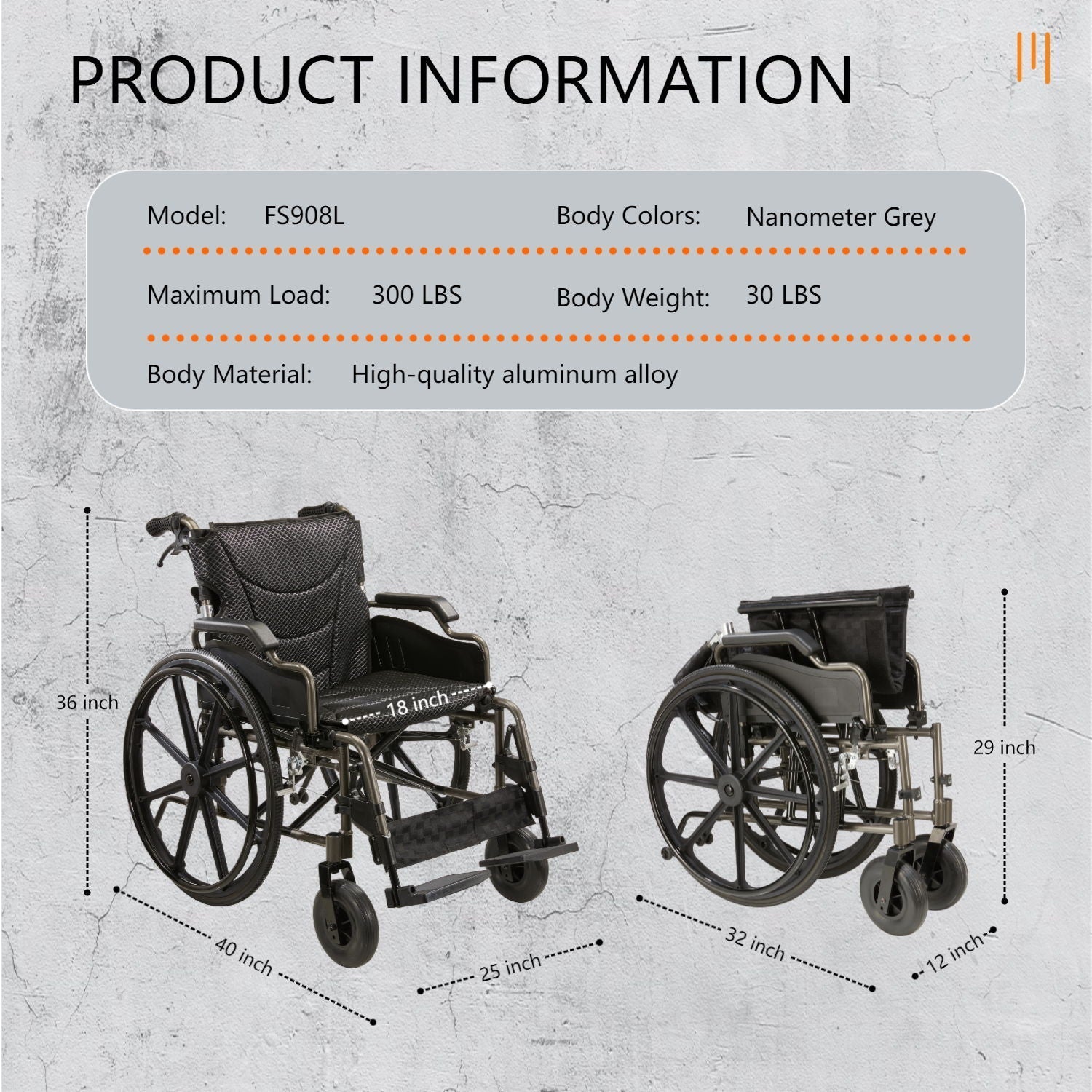 Lightweight Foldable Nursing Wheelchair For Adults