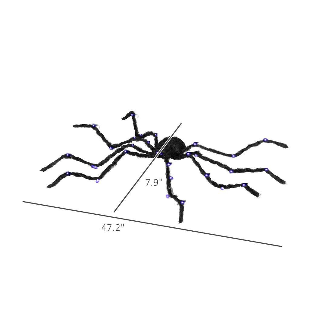 Light-Up Oversized Spider Halloween Yard Decor